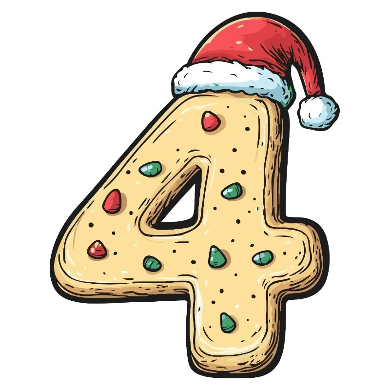 Biscuit de Noël à 4 chiffres