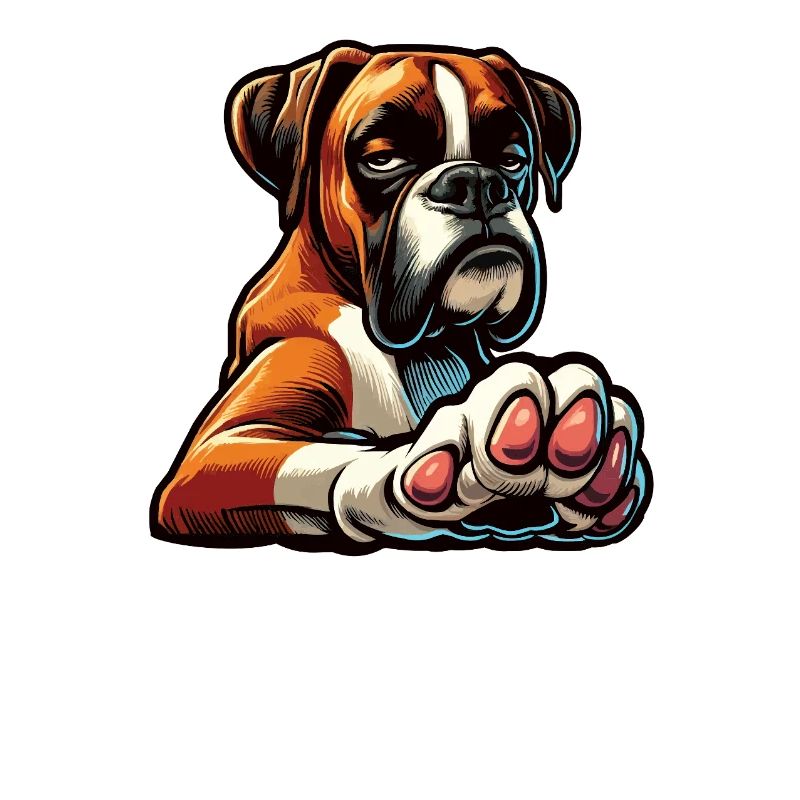 Sprich mit der Pfote Boxer Boxerhalter Boxerhund 