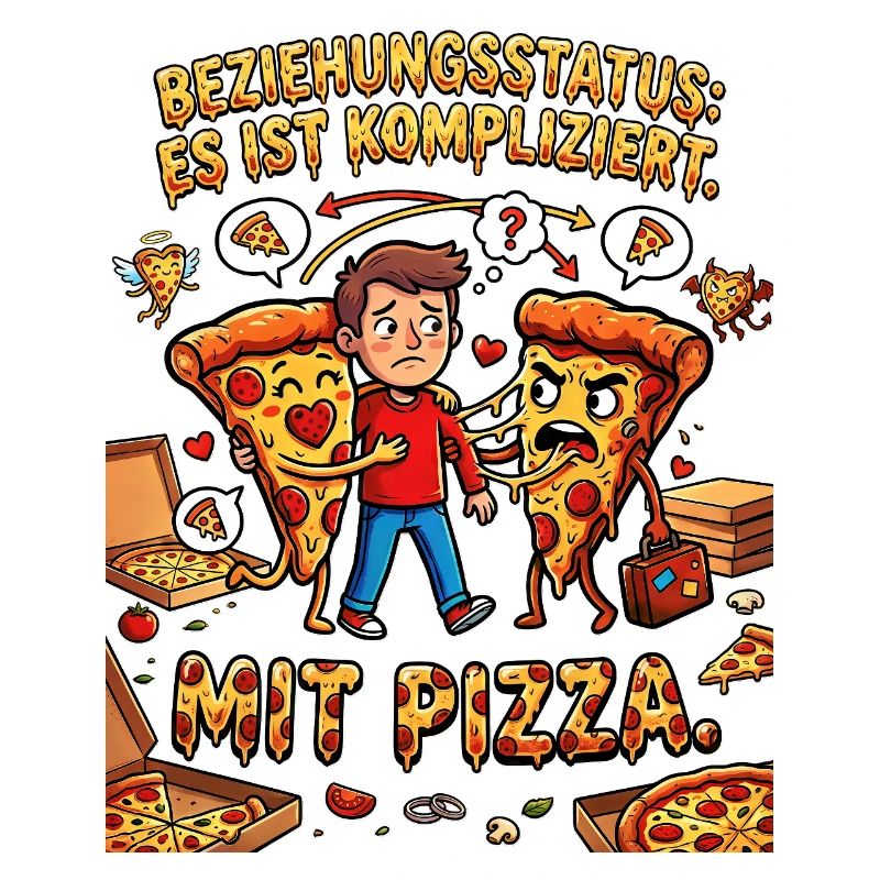 Beziehungsstatus Es ist kompliziert mit Pizza