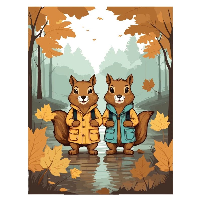 Écureuils mignons