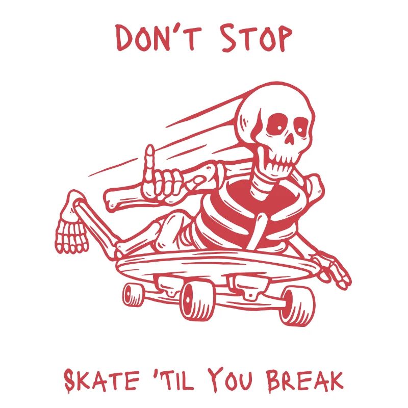 Skull Skeleton Skateboard Design