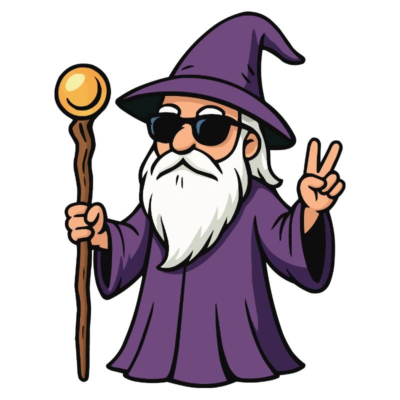 Violet Wizard Peace Sign
