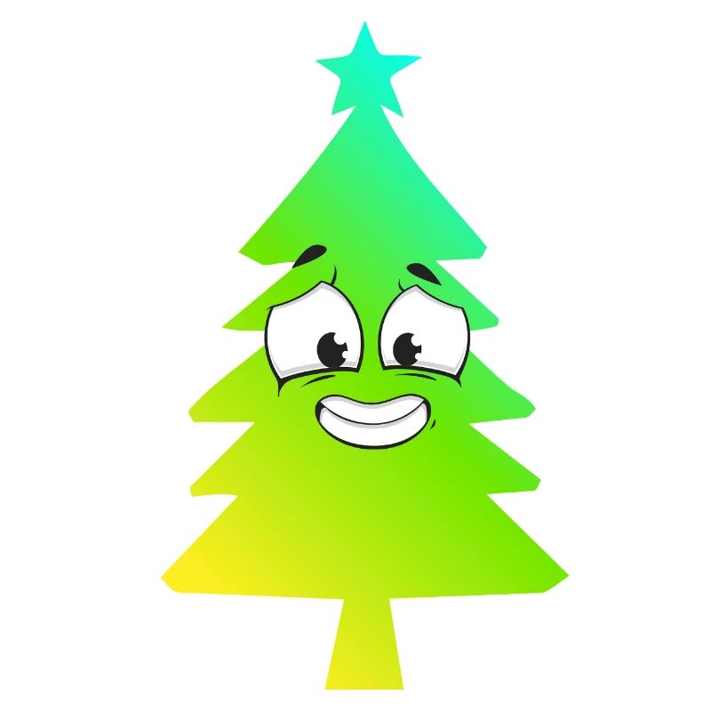 Christmas Tree Gradient Smile