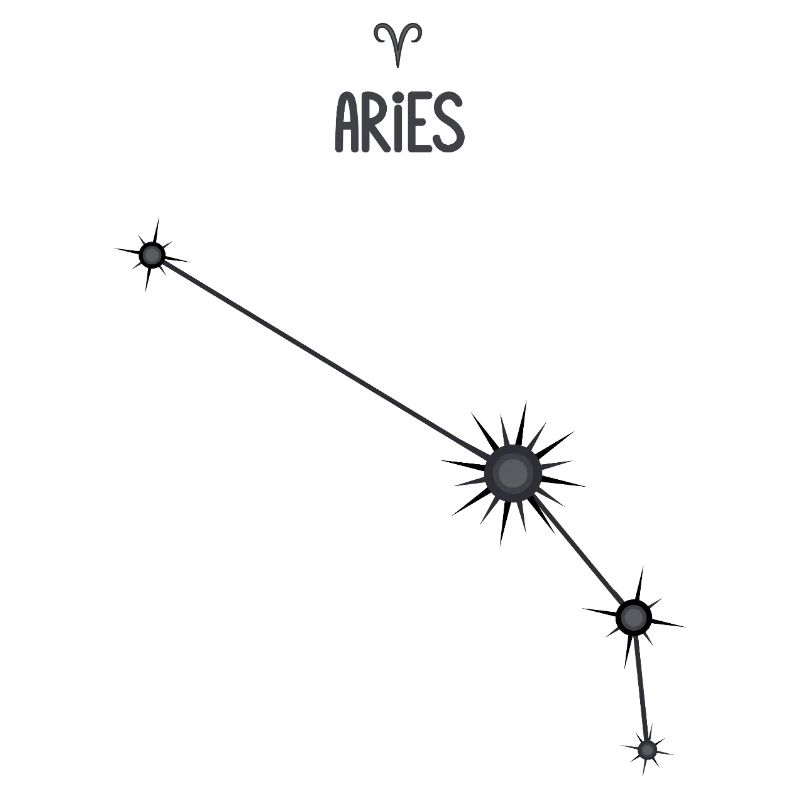 Widder Sternzeichen Sternbild Stern Sternbild Schwarz & Grau