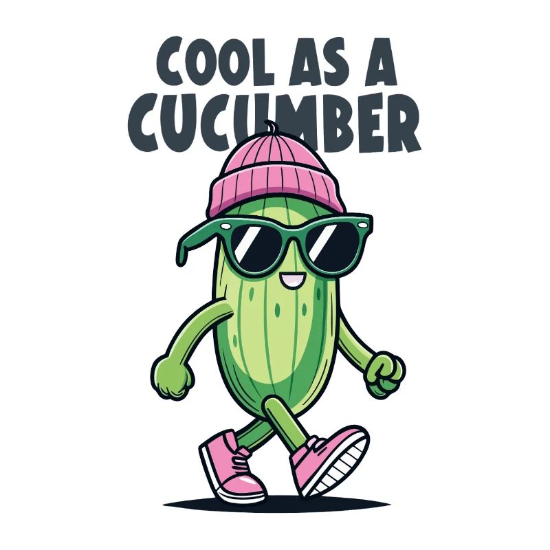 Cool comme un dessin animé de concombre