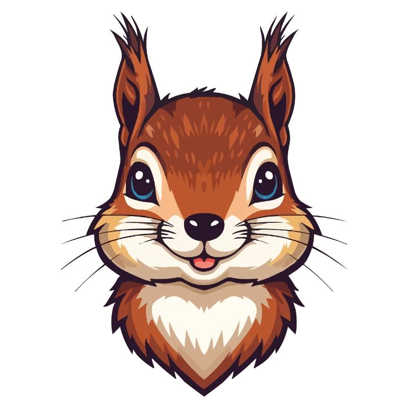 Cute Squirrel Head