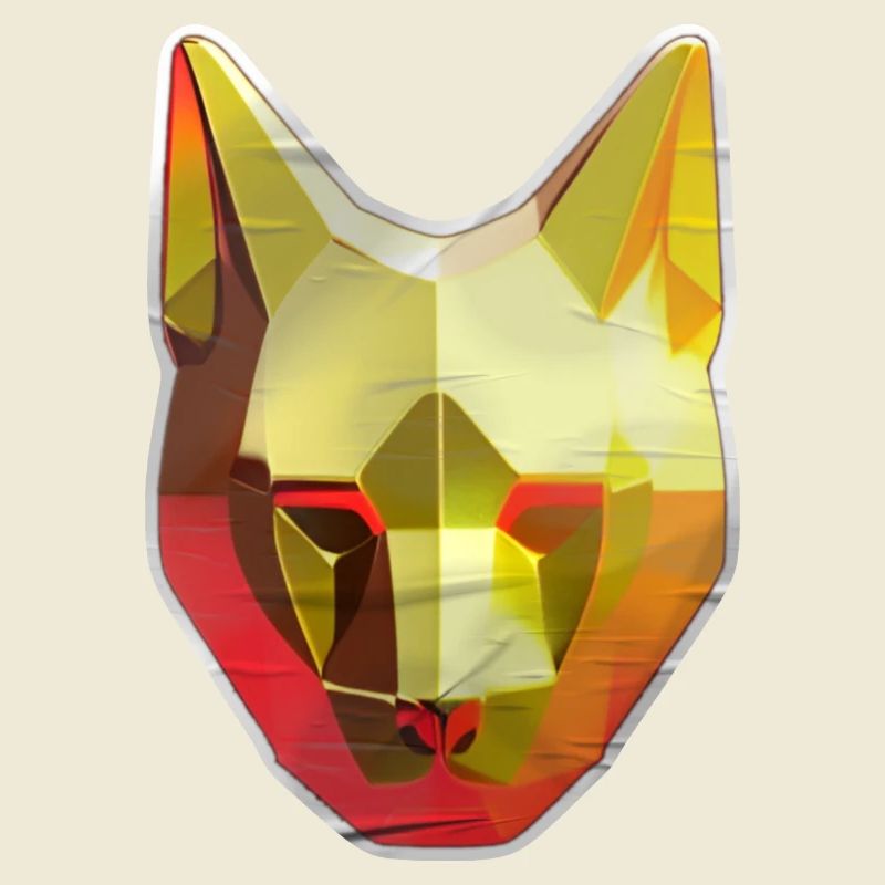 Polygone de chat en or