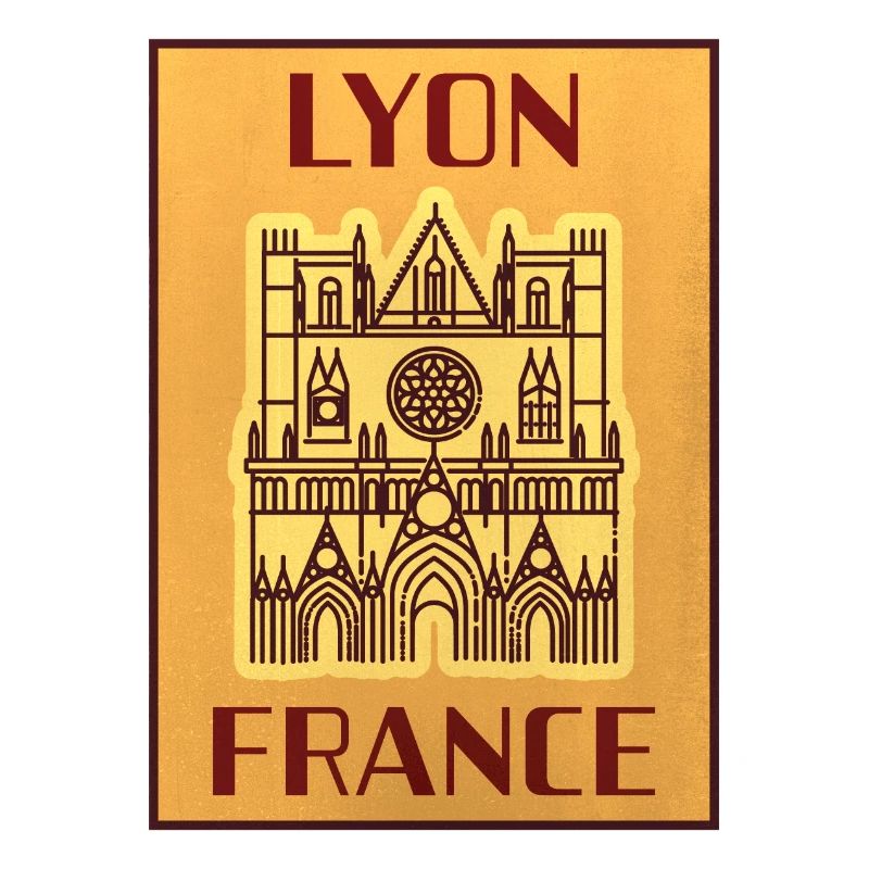 Affiche monumentale de Lyon, France