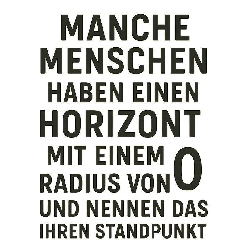 Nullradius-Horizont Standpunkt Spruch