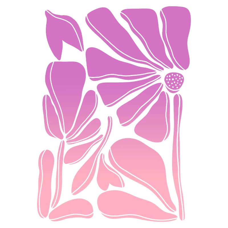 Flower power pink gradient