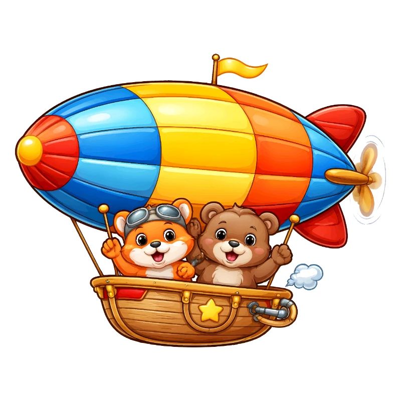 Zeppelin Animal Motif dirigeable de dessin animé