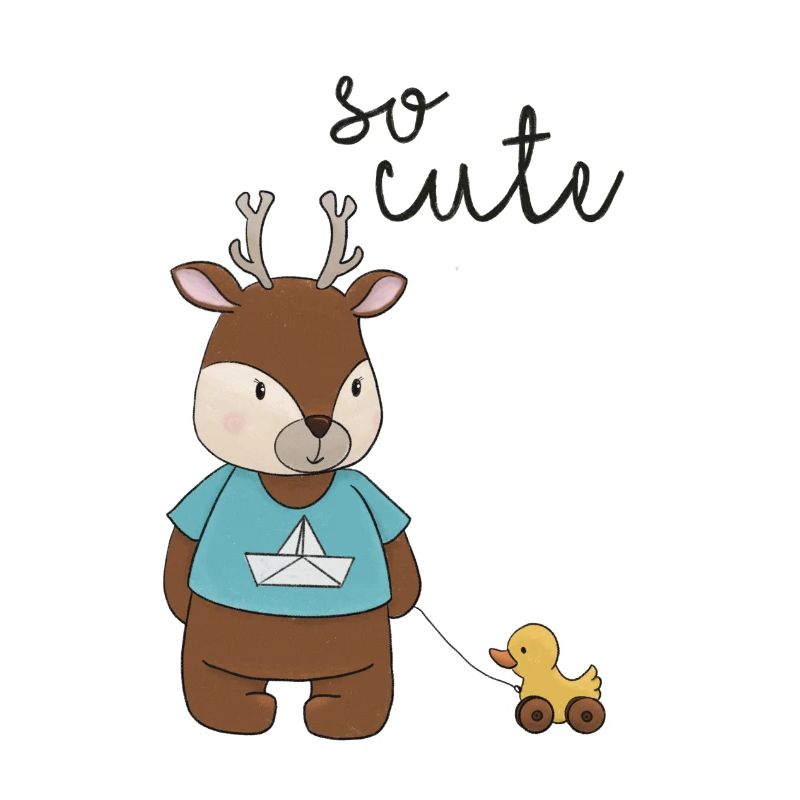 So Cute – Reh mit Entchen 🦌💛
