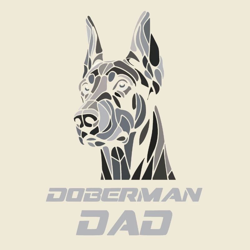 Doberman dad dog head