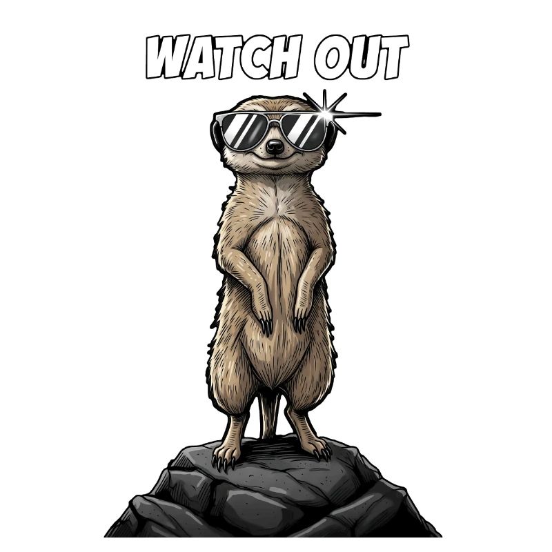 Design cool avec des suricates, attention !