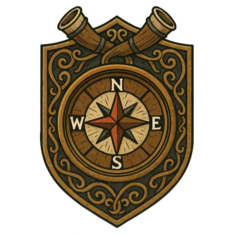 Wikinger Kompass Wappen