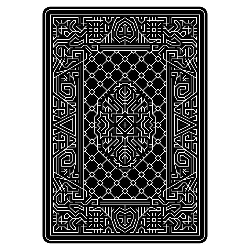 Geometric Playing Card Vector Art Black