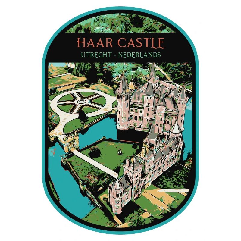 Illustration du château de Haar, Utrecht