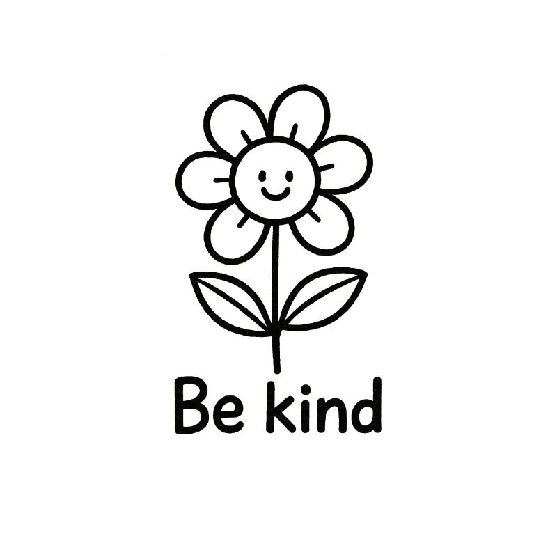 Fleur joyeuse avec message
