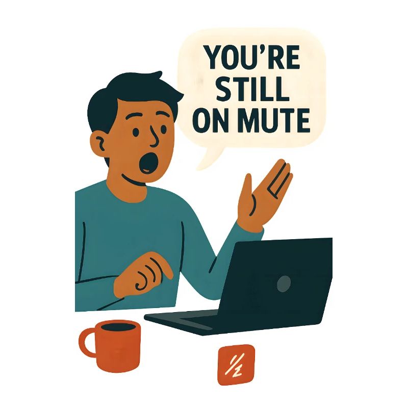 Mute Status Speech Bubble Graphic
