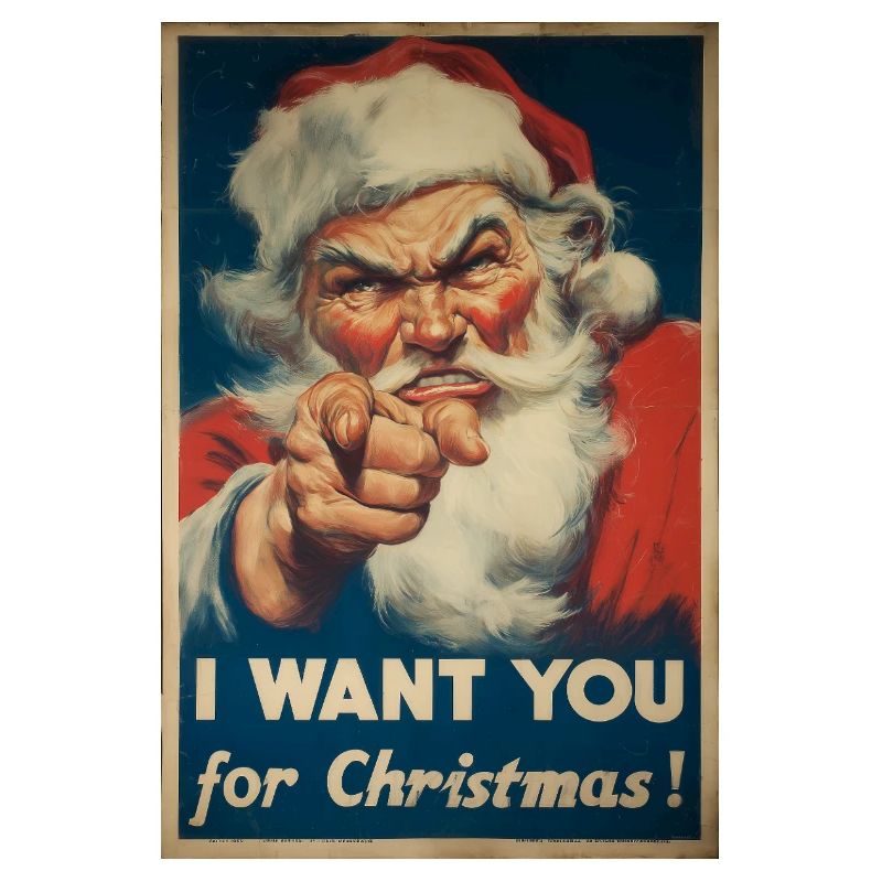 Weihnachtsmann Werbeplakat