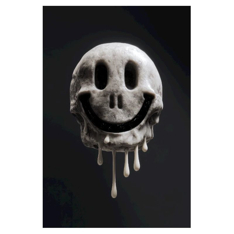 Schmelzender Smiley Schädel