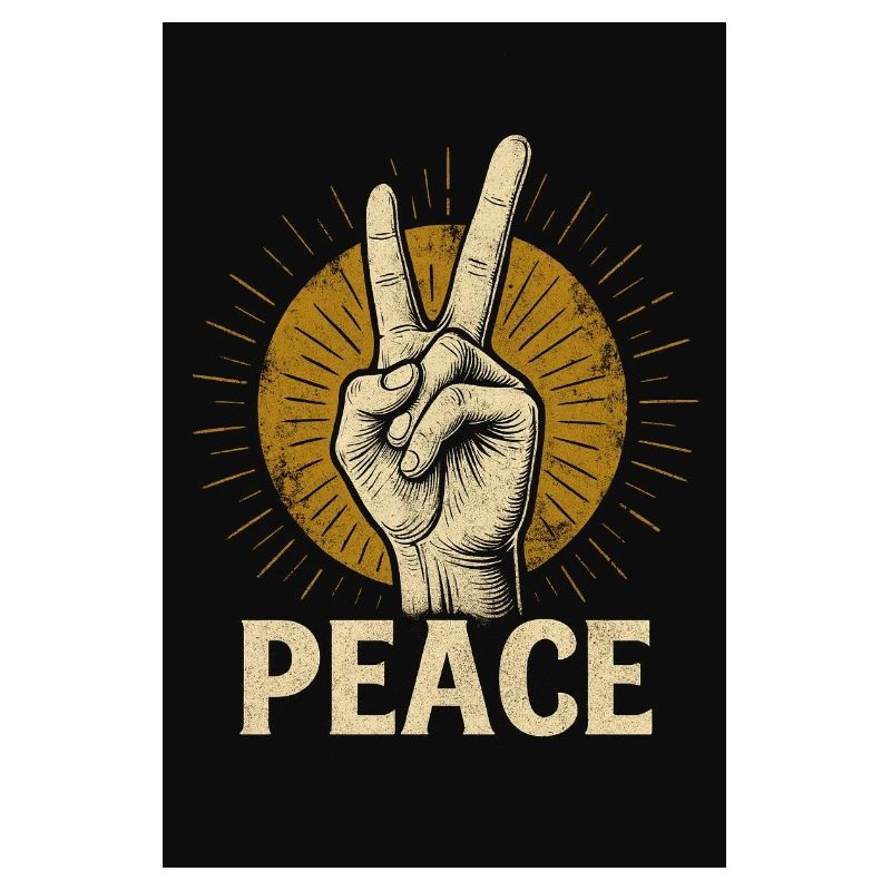 Peace Hand Rétro Design
