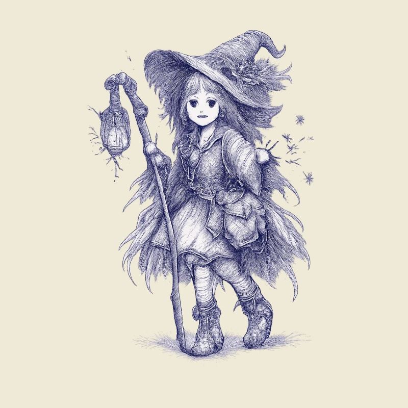 Forest Witch with Lantern