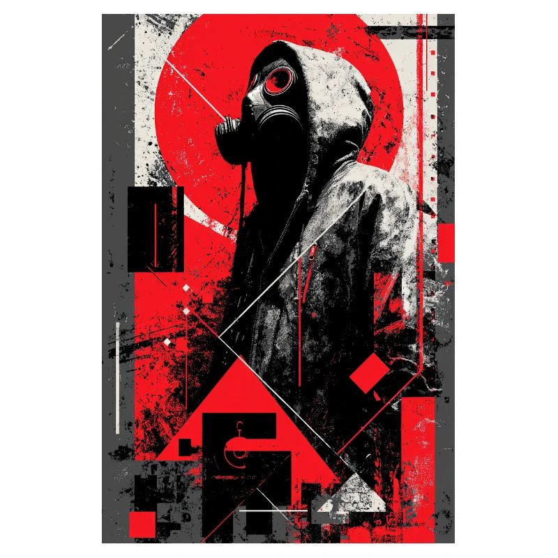 Le masque à gaz dans la dystopie du graffiti