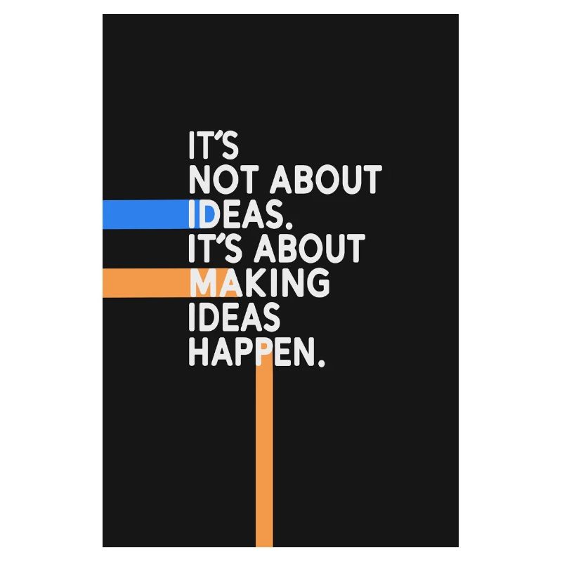 Ideas Happen – Dark Minimal Typografie
