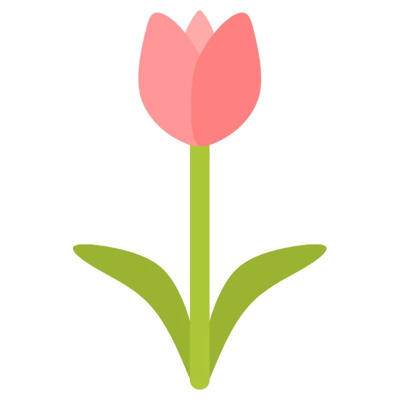 Silhouette de tulipe en fleurs