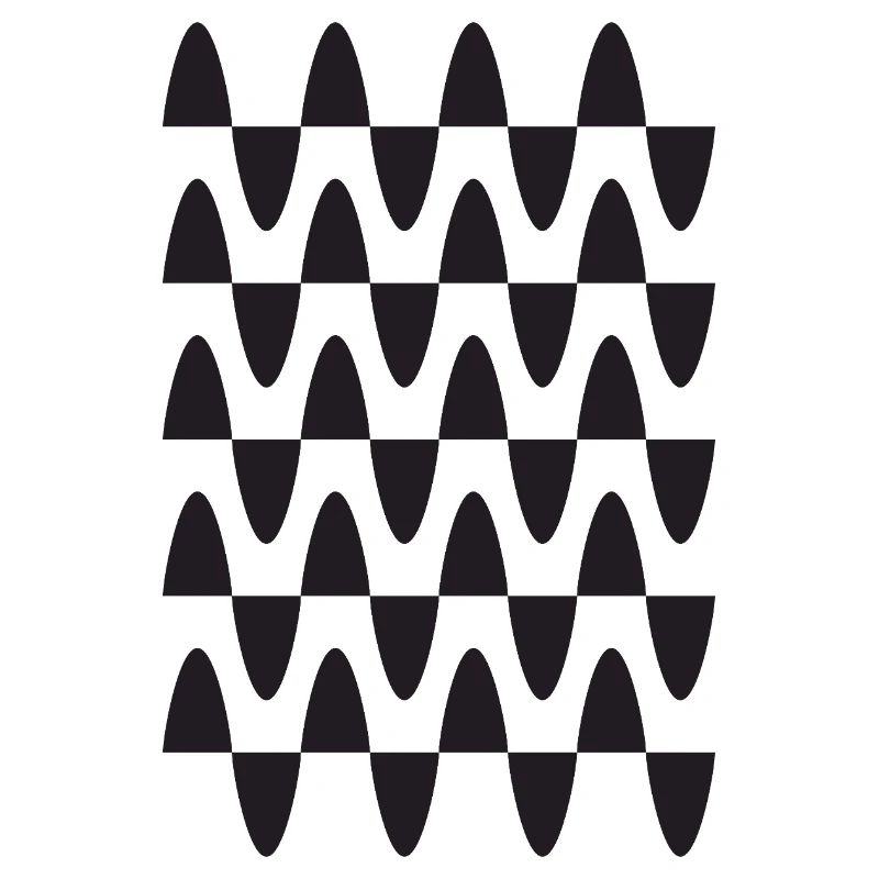 Midnight Wave Grid Pattern