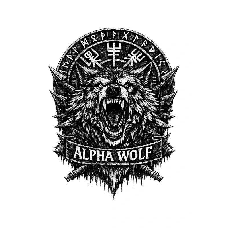 Alpha Wolf Runic Crest