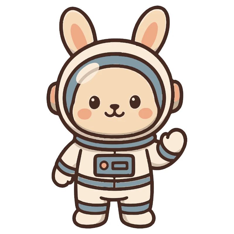 Rabbit in astronaut costume
