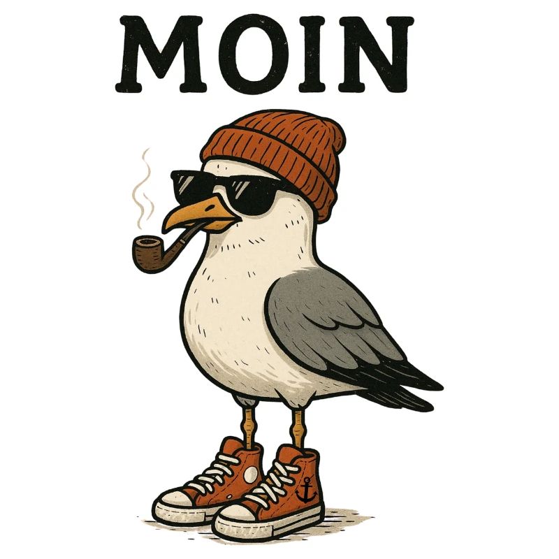 Moin Seagull Pygargue à queue blanche avec accessoires de style urbain