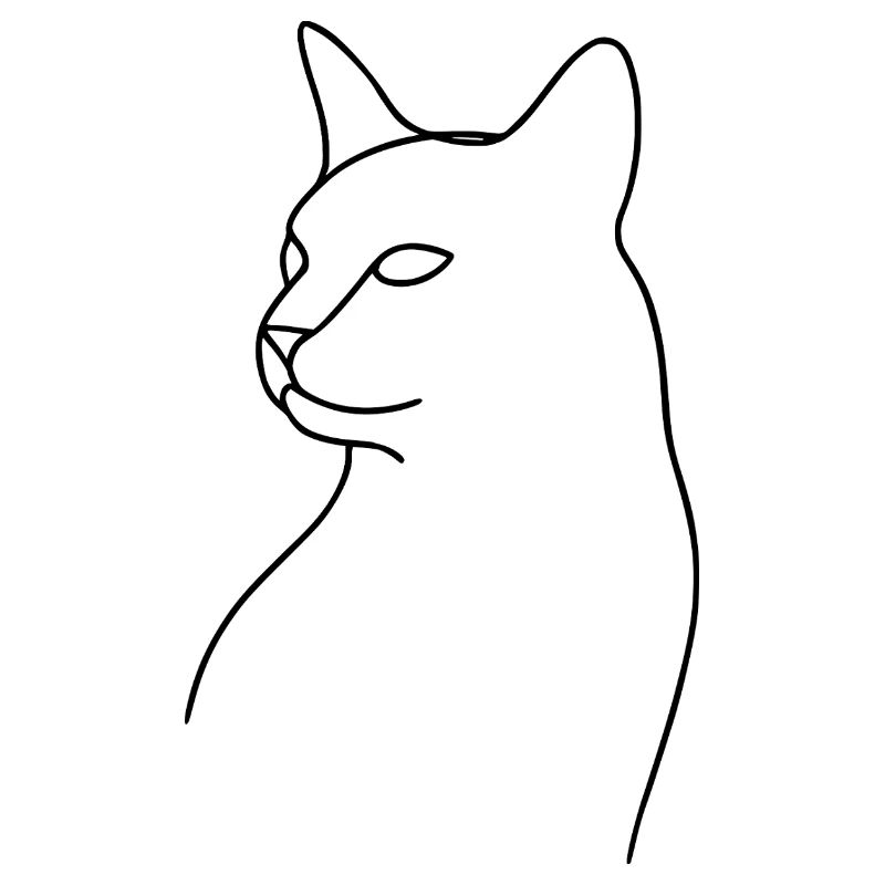 Dessin au trait Chat
