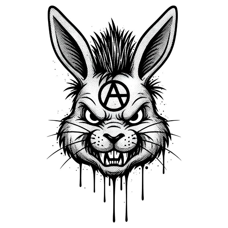 Heavy Metal Easter Bunny Rocker Easter Hardcore Bunny