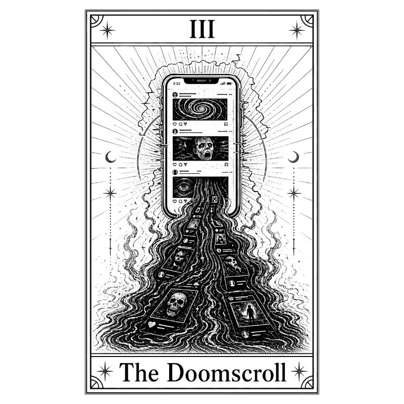 Endlos scrollen | Tarotkarte | Doomscrolling