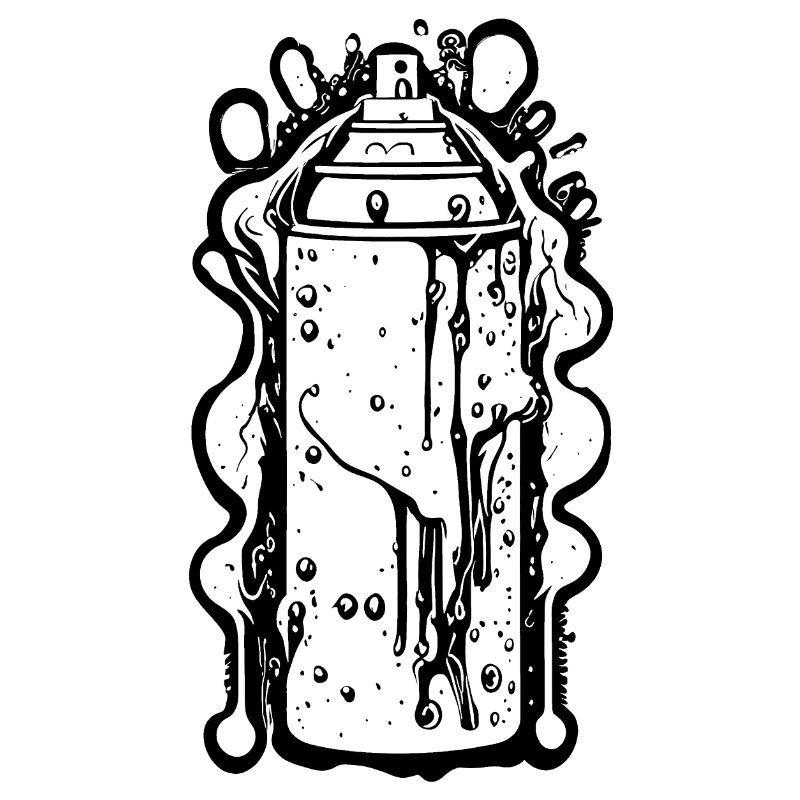Cool Comic Spray Can with Drops
