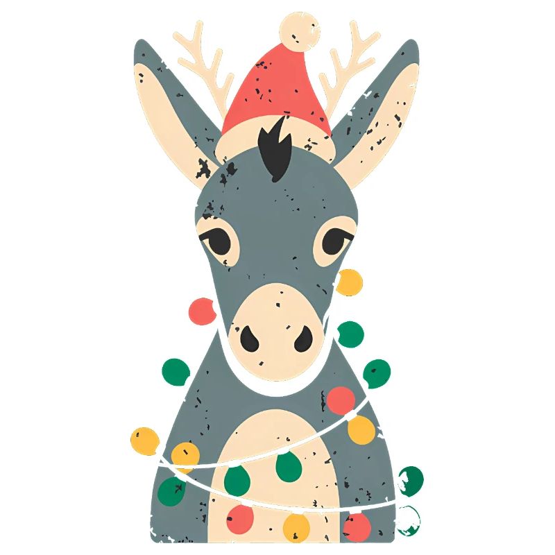 Mignon âne elfe Noël