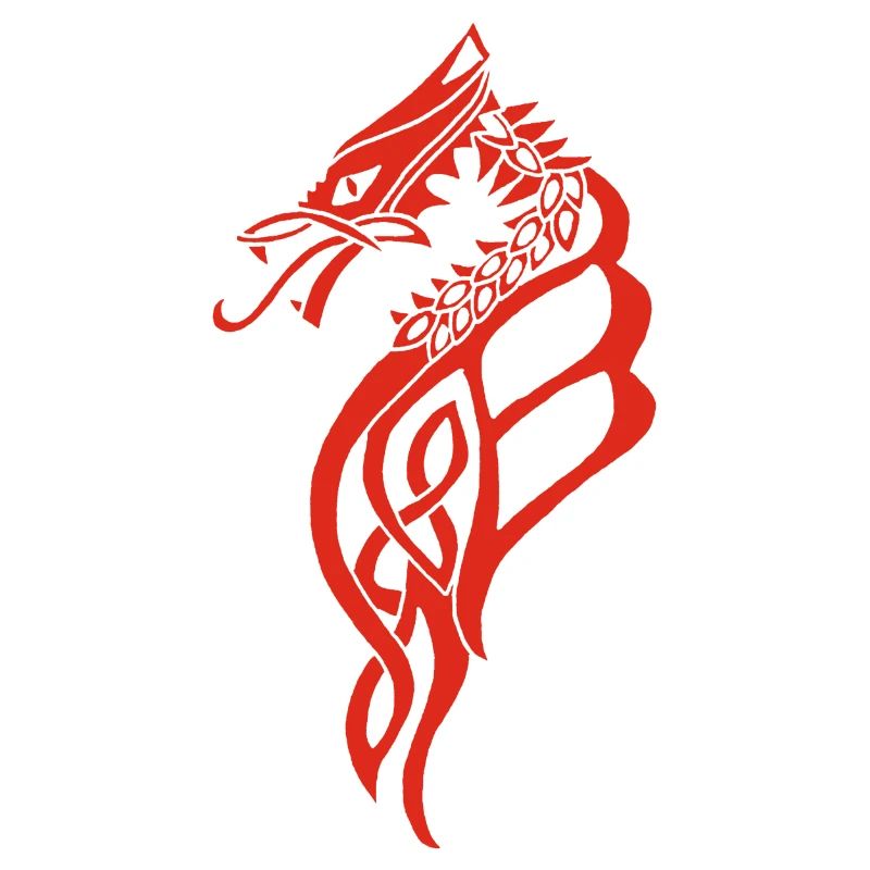 Great red Celtic dragon