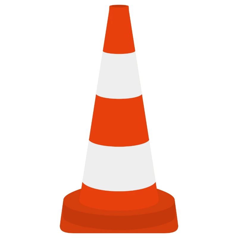 Cône de cône de trafic de pylônes Cône d’avertissement Cône icône de cône