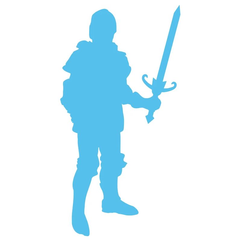 Blauer Ritter Silhouette