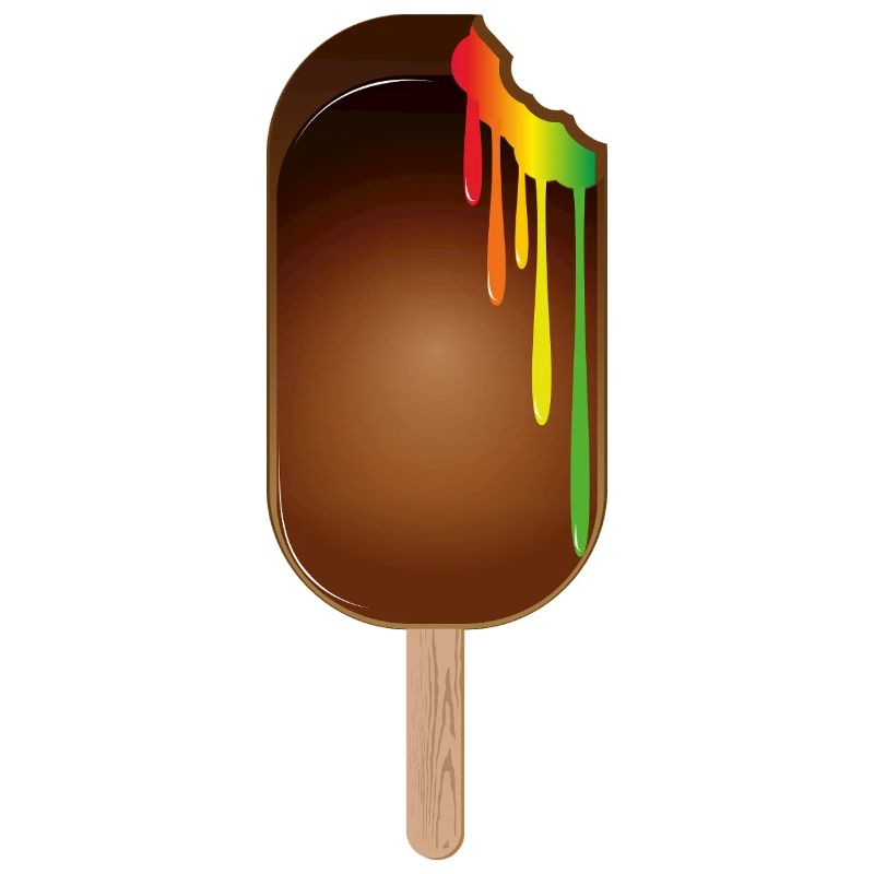 Popsicles au chocolat fourrés à l’arc-en-ciel