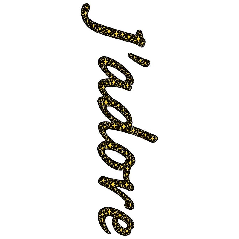 Cursive Golden Star Trail