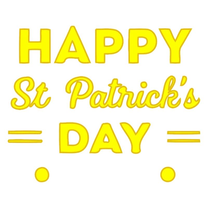 Saint-Patrick Neon Jaune Joyeux Jour