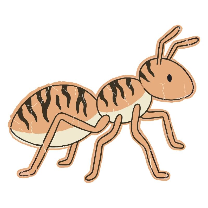 Stylized Tiger Ant Tiger Stripes