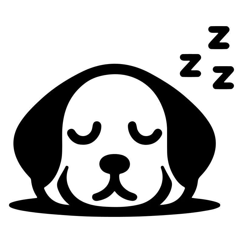 Chien endormi avec ZZZ