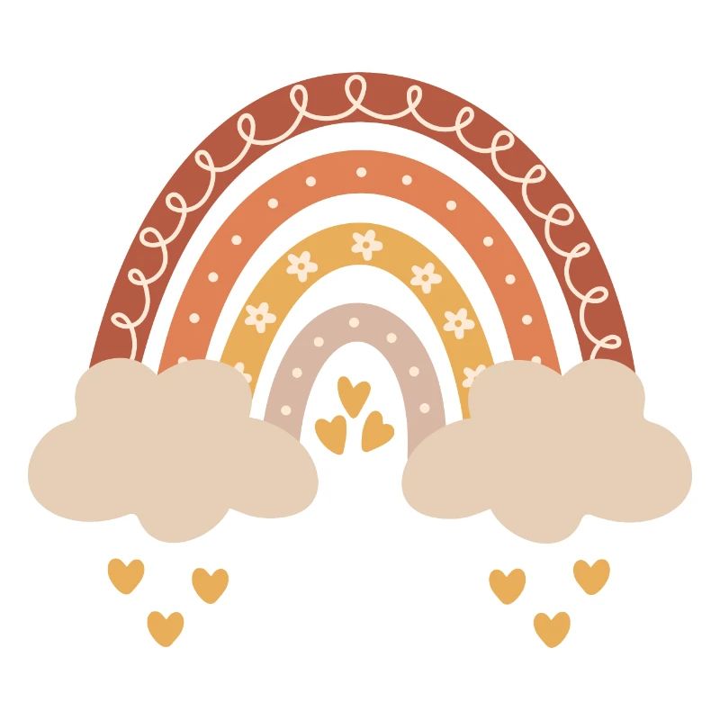 Boho arc-en-ciel tons naturels bébé bébé douche cadeau