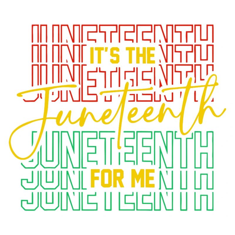 Juneteenth Pour Moi Libre Depuis 1865 Indépendance