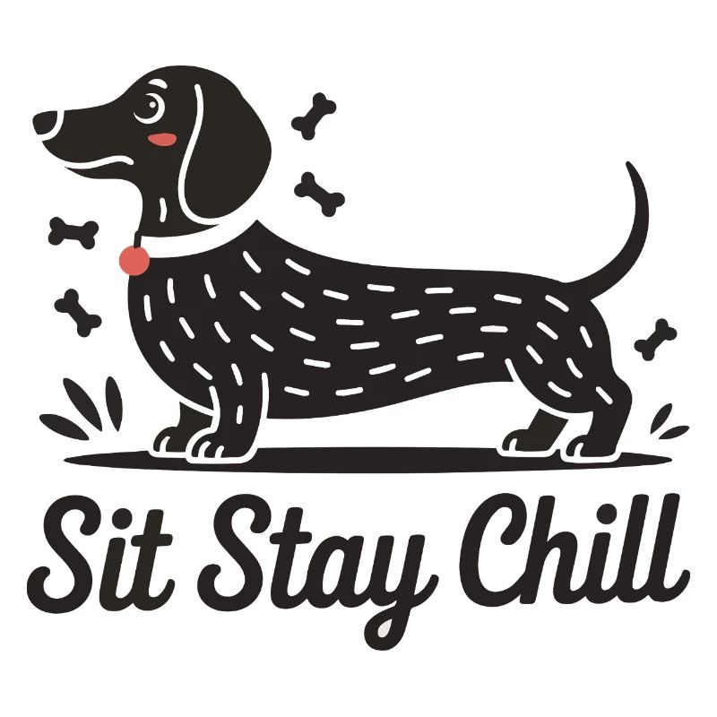 Sit Stay Chill Dackel Hund Haustier Geschenk